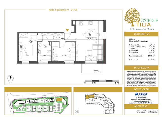 Mieszkanie w inwestycji Osiedle Tilia, symbol D1-D1/1/8 » nportal.pl