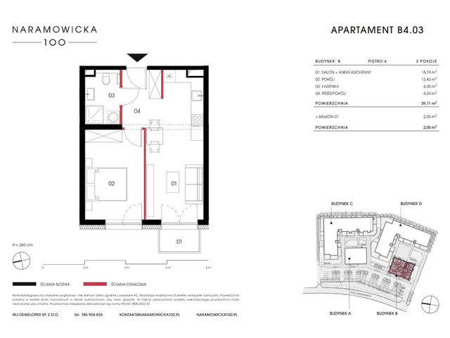 Mieszkanie w inwestycji Naramowicka 100, symbol B-B4.03 » nportal.pl