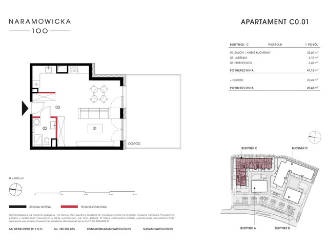 Mieszkanie w inwestycji Naramowicka 100, symbol C-C0.01 » nportal.pl