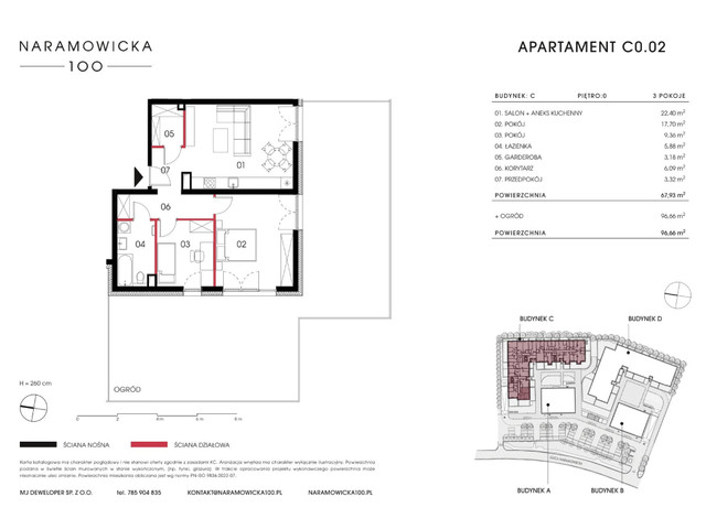 Mieszkanie w inwestycji Naramowicka 100, symbol C-C0.02 » nportal.pl