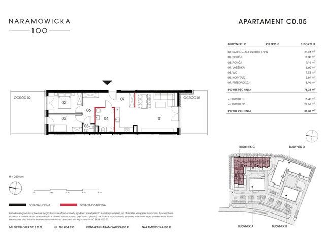 Mieszkanie w inwestycji Naramowicka 100, symbol C-C0.05 » nportal.pl