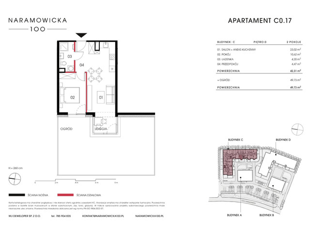 Mieszkanie w inwestycji Naramowicka 100, symbol C-C0.17 » nportal.pl