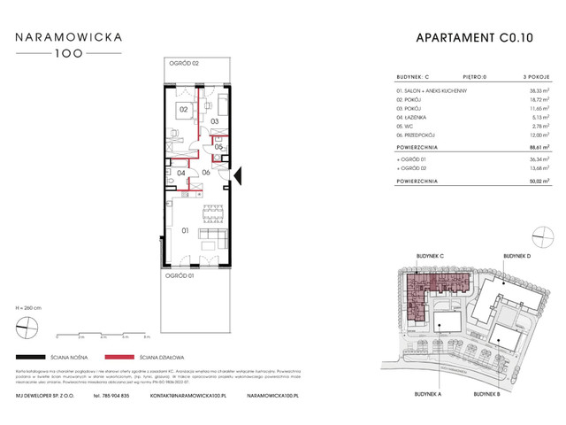 Mieszkanie w inwestycji Naramowicka 100, symbol C-C0.10 » nportal.pl