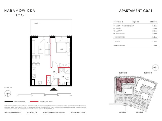 Mieszkanie w inwestycji Naramowicka 100, symbol C-C0.11 » nportal.pl