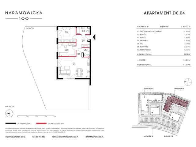 Mieszkanie w inwestycji Naramowicka 100, symbol D-D0.04 » nportal.pl
