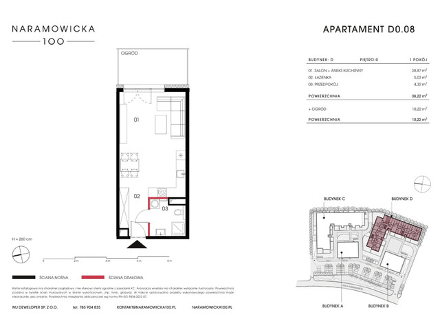 Mieszkanie w inwestycji Naramowicka 100, symbol D-D0.08 » nportal.pl