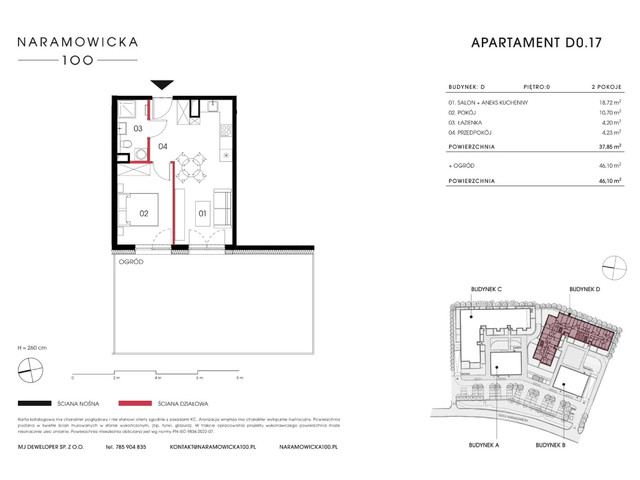 Mieszkanie w inwestycji Naramowicka 100, symbol D-D0.17 » nportal.pl
