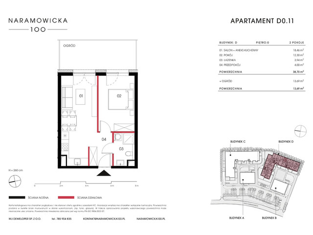 Mieszkanie w inwestycji Naramowicka 100, symbol D-D0.11 » nportal.pl