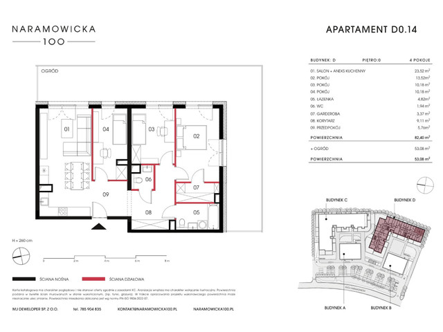 Mieszkanie w inwestycji Naramowicka 100, symbol D-D0.14 » nportal.pl