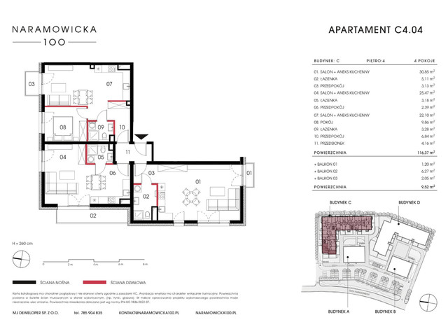 Mieszkanie w inwestycji Naramowicka 100, symbol C-C4.04 » nportal.pl