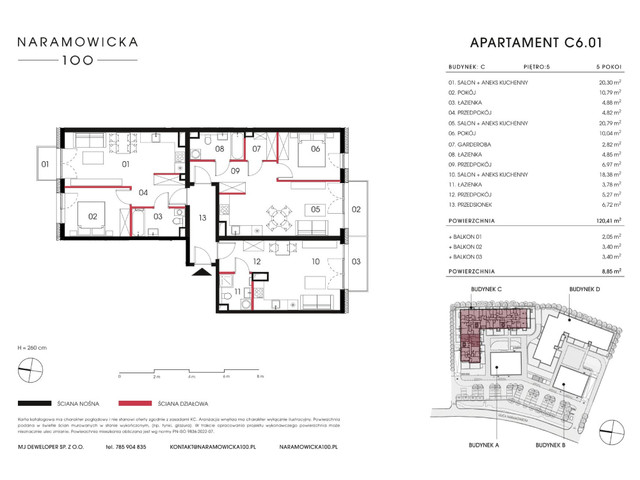 Mieszkanie w inwestycji Naramowicka 100, symbol C-C6.01 » nportal.pl