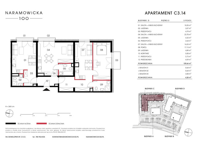 Mieszkanie w inwestycji Naramowicka 100, symbol C-C3.14 » nportal.pl