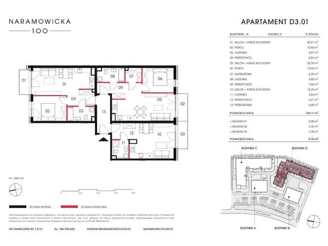 Mieszkanie w inwestycji Naramowicka 100, symbol D-D3.01 » nportal.pl