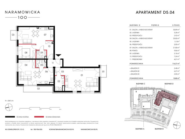 Mieszkanie w inwestycji Naramowicka 100, symbol D-D5.04 » nportal.pl