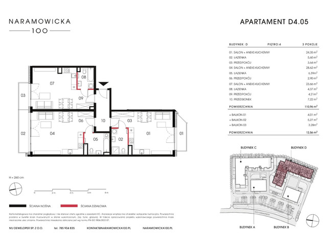 Mieszkanie w inwestycji Naramowicka 100, symbol D-D4.05 » nportal.pl