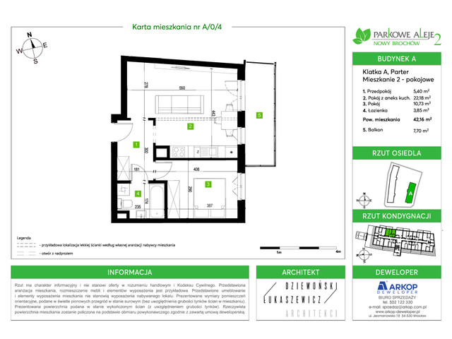 Mieszkanie w inwestycji Osiedle Parkowe Aleje 2, symbol A-A/0/4 » nportal.pl