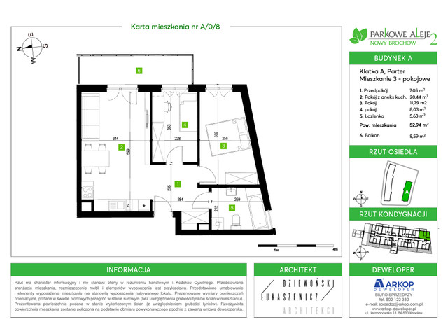 Mieszkanie w inwestycji Osiedle Parkowe Aleje 2, symbol A-A/0/8 » nportal.pl