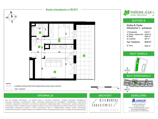 Mieszkanie w inwestycji Osiedle Parkowe Aleje 2, symbol B1-B1/0/1 » nportal.pl