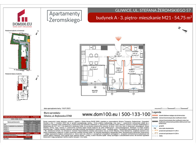 Mieszkanie w inwestycji APARTAMENTY ŻEROMSKIEGO, symbol A-A21 » nportal.pl