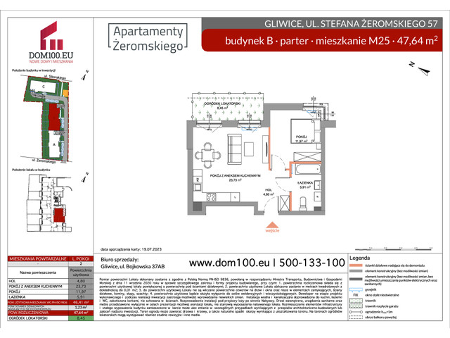 Mieszkanie w inwestycji APARTAMENTY ŻEROMSKIEGO, symbol B-B25 » nportal.pl