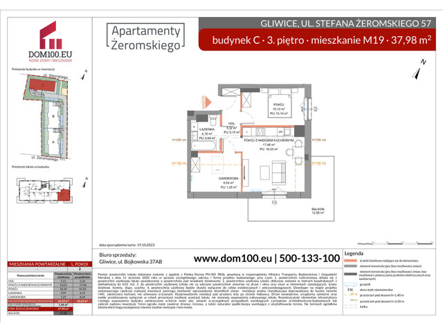 Mieszkanie w inwestycji APARTAMENTY ŻEROMSKIEGO, symbol C-C19 » nportal.pl