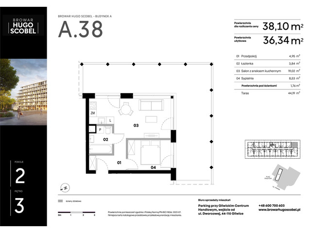 Mieszkanie w inwestycji Browar Hugo Scobel, symbol A.38 » nportal.pl