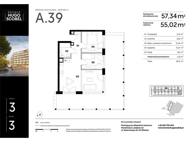 Mieszkanie w inwestycji Browar Hugo Scobel, symbol A.39 » nportal.pl