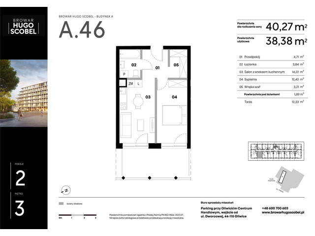 Mieszkanie w inwestycji Browar Hugo Scobel, symbol A.46 » nportal.pl