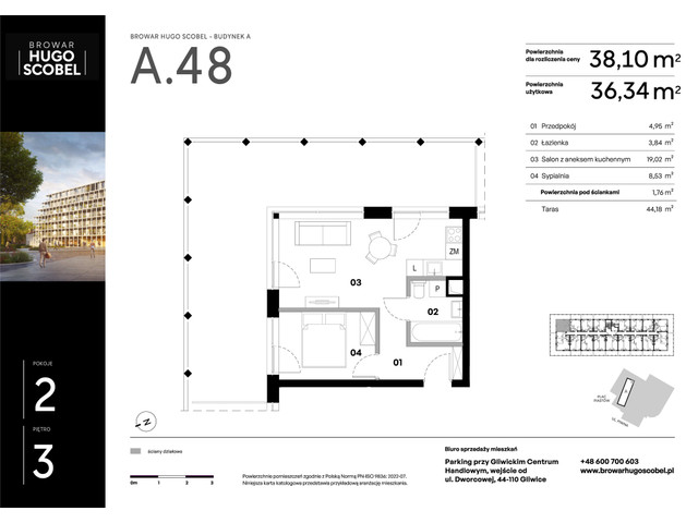 Mieszkanie w inwestycji Browar Hugo Scobel, symbol A.48 » nportal.pl