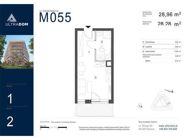 Mieszkanie w inwestycji Ultradom, symbol M055 » nportal.pl