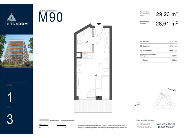 Mieszkanie w inwestycji Ultradom, symbol M090 » nportal.pl