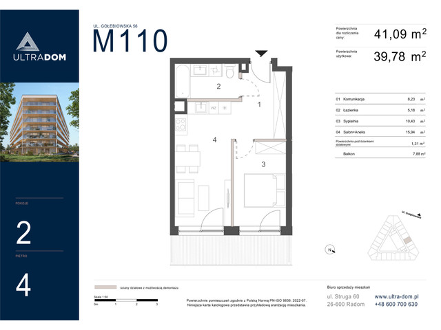 Mieszkanie w inwestycji Ultradom, symbol M110 » nportal.pl