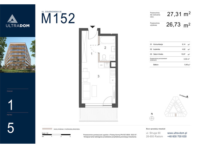 Mieszkanie w inwestycji Ultradom, symbol M152 » nportal.pl