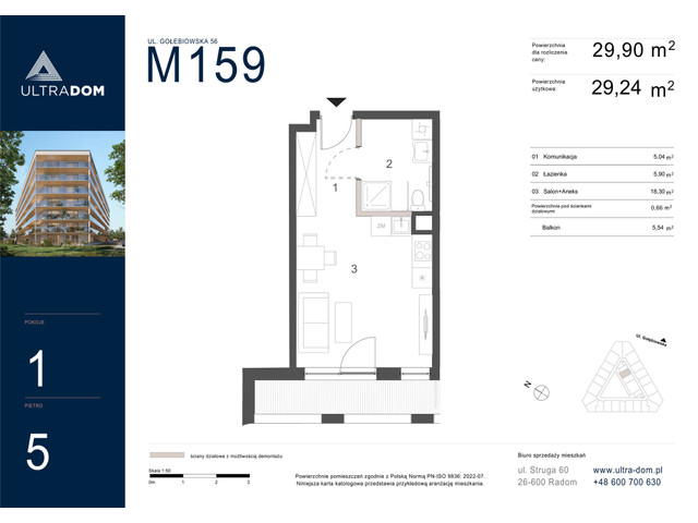 Mieszkanie w inwestycji Ultradom, symbol M159 » nportal.pl