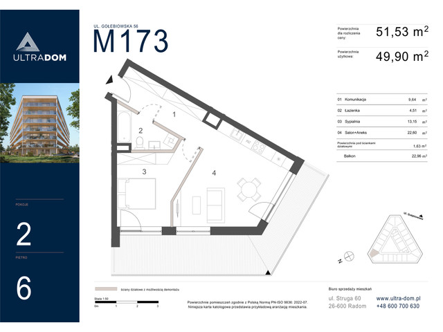 Mieszkanie w inwestycji Ultradom, symbol M173 » nportal.pl