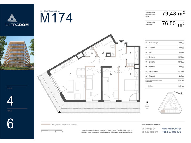 Mieszkanie w inwestycji Ultradom, symbol M174 » nportal.pl