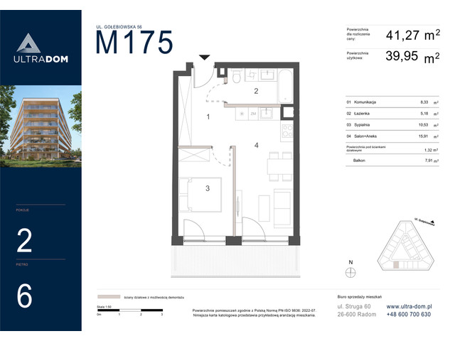 Mieszkanie w inwestycji Ultradom, symbol M175 » nportal.pl