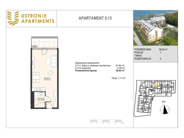 Mieszkanie w inwestycji Ustronie Apartments, budynek Komfort, symbol 0_13 » nportal.pl