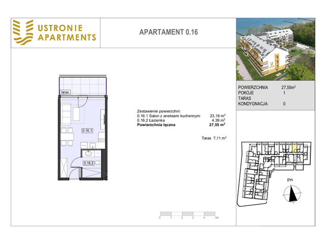 Mieszkanie w inwestycji Ustronie Apartments, budynek Komfort, symbol 0_16 » nportal.pl