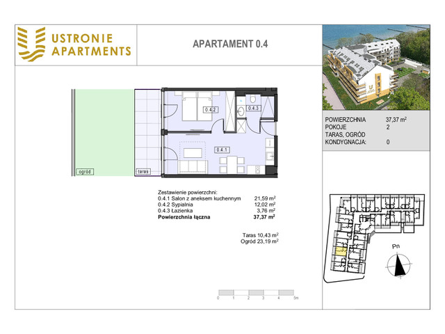 Mieszkanie w inwestycji Ustronie Apartments, budynek Deluxe, symbol 0_4 » nportal.pl