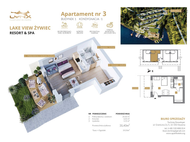 Mieszkanie w inwestycji LAKE VIEW ŻYWIEC RESORT & SPA, symbol B1/3 » nportal.pl