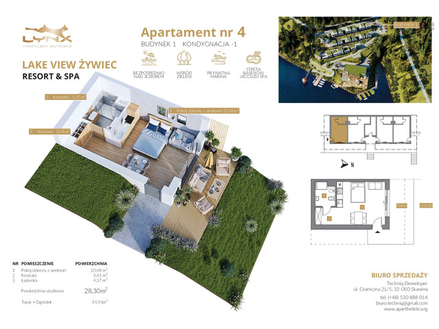 Mieszkanie w inwestycji LAKE VIEW ŻYWIEC RESORT & SPA, symbol B1/4 » nportal.pl