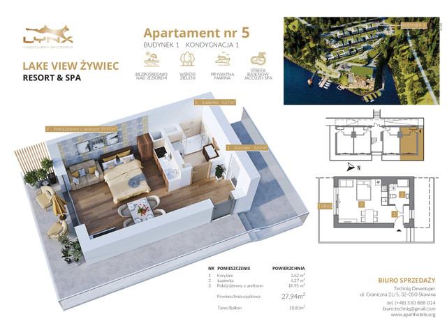 Mieszkanie w inwestycji LAKE VIEW ŻYWIEC RESORT & SPA, symbol B1/5 » nportal.pl