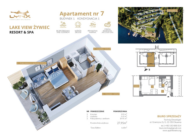 Mieszkanie w inwestycji LAKE VIEW ŻYWIEC RESORT & SPA, symbol B1/7 » nportal.pl