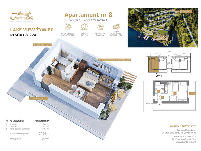 Mieszkanie w inwestycji LAKE VIEW ŻYWIEC RESORT & SPA, symbol B1/8 » nportal.pl