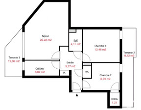 Mieszkanie na sprzedaż, Francja Montreuil, 473 068 dolar (1 821 312 zł), 66 m2, 99767997