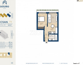 Mieszkanie na sprzedaż, Portugalia Vila Nova De Gaia, 357 167 dolar (1 382 235 zł), 48 m2, 99916460