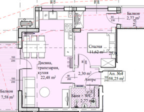 Mieszkanie na sprzedaż, Bułgaria София/sofia Малинова долина/Malinova dolina, 157 689 dolar (605 527 zł), 72 m2, 99307373