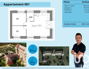 Mieszkanie na sprzedaż, Francja Beaumont-Louestault, 220 997 dolar (855 258 zł), 49 m2, 100728619